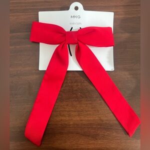 New Red bow hair clip - Mango Accessories